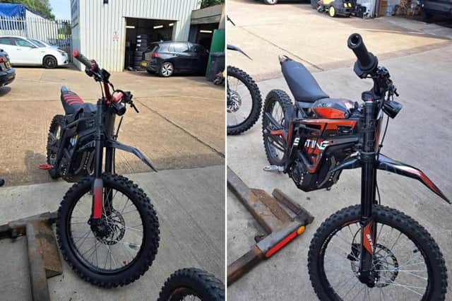 Northumbria Police have seized two Sur-Ron electric motorbikes following a reported knifepoint robbery in South Shields.