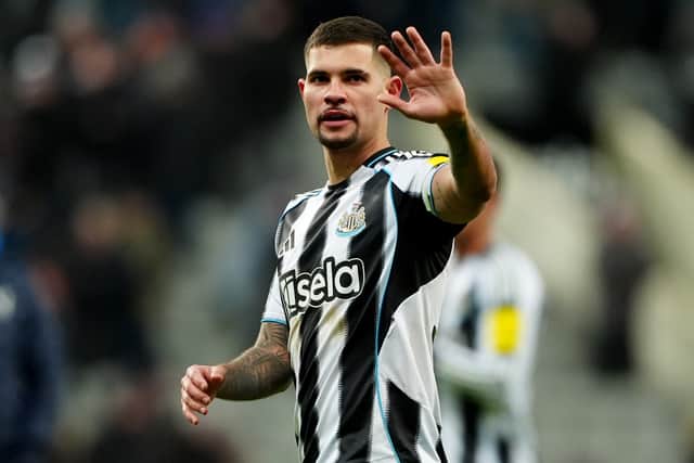 Bruno Guimaraes joined Arsenal from Newcastle (Owen Humphreys/PA)