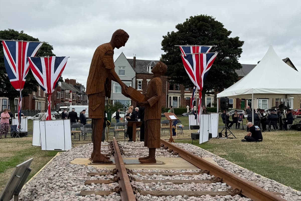 Metro tracks added to memorial in honour of war hero on VJ Day