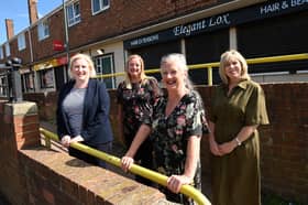 Left to right: South Shields MP Emma Lewell, Deputy Leader of South Tyneside Council, Councillor Susan Sybenga, Pride in Place Neighbourhood Board for Biddick Hall Chair Tracey Stephenson and Vice Chair Claire Finlay.