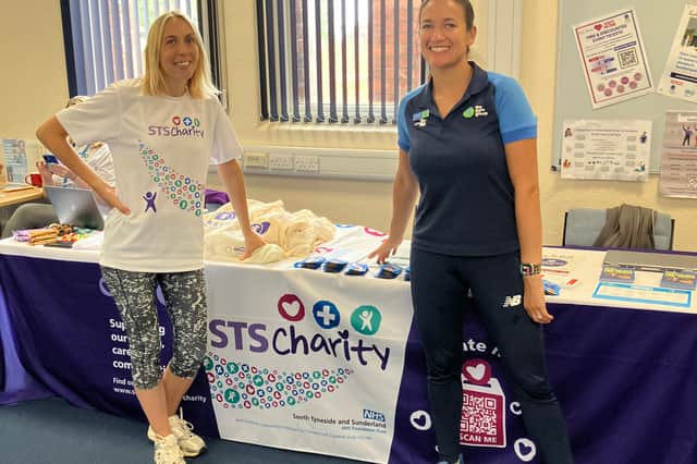 Emma Forster, fundraising manager with STS Charity, and Gym Group general manager Simone Liscombe