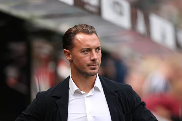 Matthias Jaissle, Manager of Newcastle United looks on during the pre-season friendly match between Newcastle United and Bayer 04 Leverkusen at St James' Park on August 15, 2026 in Newcastle upon Tyne, England. (Photo by Stu Forster/Getty Images)