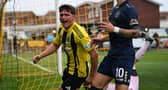 Liam Murray celebrates after scoring in Hebburn Town's 4-2 win against King's Lynn Town (photo Tyler Lopes)
