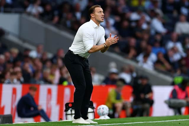 Matthias Jaissle, Manager of Newcastle United, reacts during the Premier League 2026/27 match between Tottenham Hotspur and Newcastle United at Tottenham Hotspur Stadium on August 29, 2026 in London, England. (Photo by Clive Mason/Getty Images)