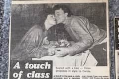 How the Gazette reported the couple's engagement in 1986.