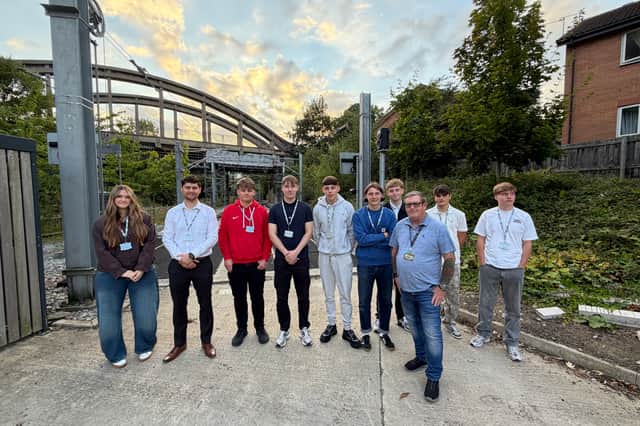 Nine of the ten new apprentices with Gary Humphries, Nexus apprentice ambassador.