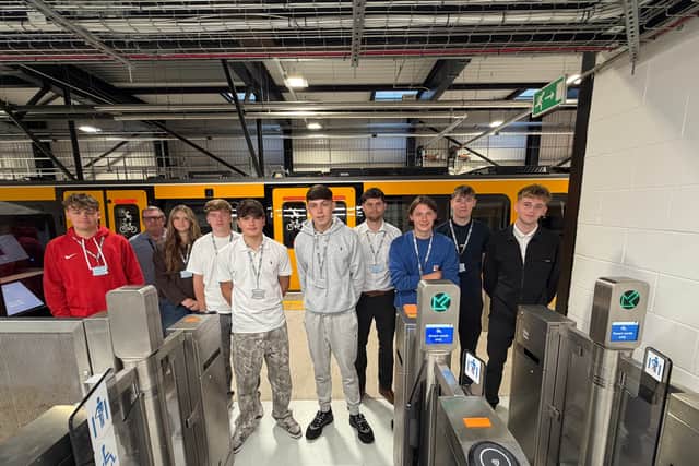 Nine of the ten new apprentices with Gary Humphries, Nexus apprentice ambassador.