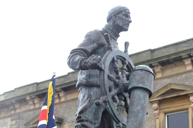 The Merchant Navy Memorial, on Mill Dam, in South Shields.