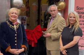 Mayor of South Tyneside Cllr Stan Wildhirt cuts the ribbon alongside his Mayoress and wife Dawn and SBA boss Sarah Barratt Atkin.