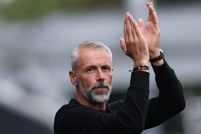 Bournemouth's German head coach Marco Rose applauds fans ahead of kick-off in the English Premier League football match between Bournemouth and Everton at the Vitality Stadium in Bournemouth, southern England on August 29, 2026. (Photo by Adrian Dennis / AFP via Getty Images)