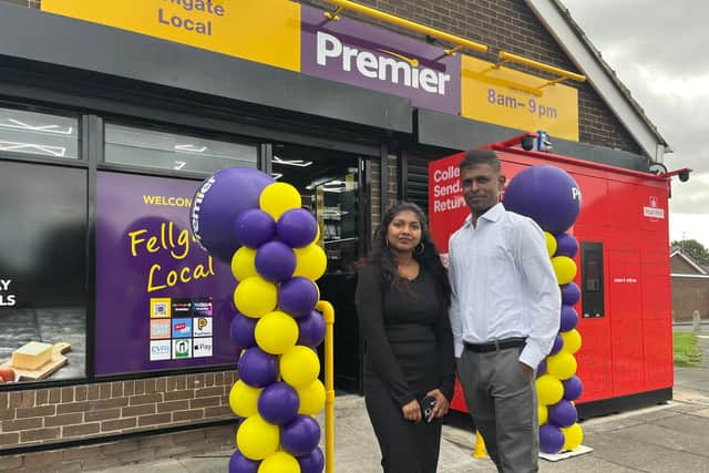Shop owner Yogendran Mutthulingam with his sister Archa Unnikrishnan.