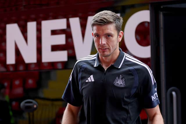 Nick Pope of Newcastle United arrives ahead of the pre-season friendly match between Gateshead and Newcastle United at Gateshead International Stadium on July 25, 2026 in Gateshead, England. (Photo by Ed Sykes/Getty Images)