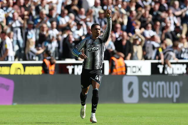 Jacob Ramsey of Newcastle United celebrates scoring his team’s second goal during the Premier League 2026/27 match between Newcastle United and AFC Bournemouth at St James' Park on September 05, 2026 in Newcastle upon Tyne, England. (Photo by Ian MacNicol/Getty Images)