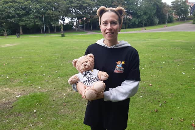 Joanna Taylor with her Save Our Stanley's teddy.