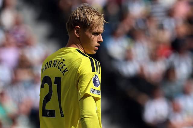 Lukas Hornicek of Newcastle United is seen during the Premier League 2026/27 match between Newcastle United and AFC Bournemouth at St James' Park on September 05, 2026 in Newcastle upon Tyne, England. (Photo by Ian MacNicol/Getty Images)