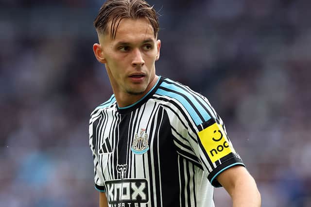 Amar Dedic of Newcastle United looks on during the Premier League 2026/27 match between Newcastle United and AFC Bournemouth at St James' Park on September 05, 2026 in Newcastle upon Tyne, England. (Photo by Ian MacNicol/Getty Images)