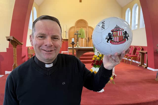 Father Marc has been Sunderland AFC club chaplain for 14 years.