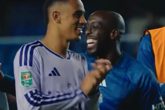 Yoane Wissa (right) and Jacob Ramsey pictured in Newcastle United’s Carabao Cup win at Millwall.
