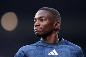 Bazoumana Toure of Newcastle United during the warm up before the Carabao Cup Second Round match between Newcastle United and West Bromwich Albion at St James' Park on August 26, 2026 in Newcastle upon Tyne, England. (Photo by George Wood/Getty Images)