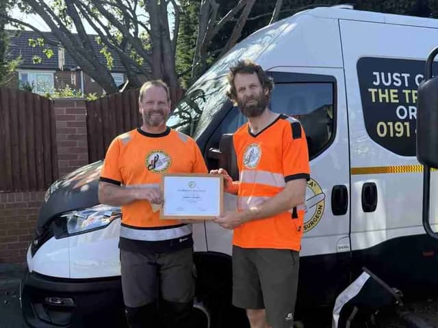 Andy Bradley, left, with Simon Forster of The Tree Fella.