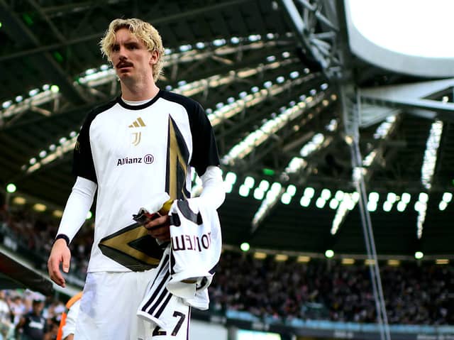 Juventus' German forward #27 Nick Woltemade looks on ahead of the Italian Serie A football match between Juventus and Atalanta, at the Allianz Stadium, in Turin on September 20, 2026. (Photo by Marco Bertorello / AFP via Getty Images)