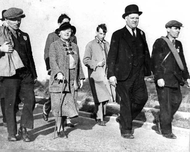Paddy Scullion, Ellen Wilkinson, Davy Riley and Joe Symonds were all pictured on the Jarrow March.