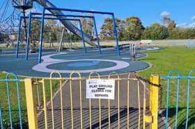 Temple Park's play area has been temporarily closed.