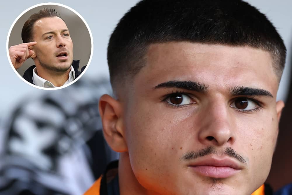 Matthias Jaissle (inset) has backed Matias Fernandez-Pardo to deliver as a Newcastle United striker.