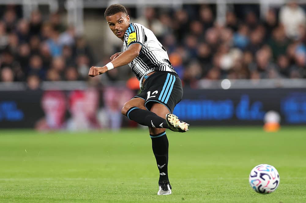 Malick Thiaw of Newcastle United in action during the Premier League 2026/27 match between Newcastle United and Aston Villa FC at St James' Park on October 17, 2026 in Newcastle upon Tyne, England. (Photo by Stu Forster/Getty Images)
