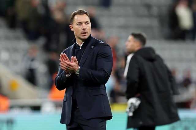 Matthias Jaissle, Manager of Newcastle United, applauds the fans after the Premier League 2026/27 match between Newcastle United and Aston Villa FC at St James' Park on October 17, 2026 in Newcastle upon Tyne, England. (Photo by Ian MacNicol/Getty Images)