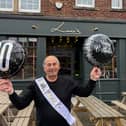 Marcello outside Luci's, the restaurant he co-owns in Front Street, Cleadon Village