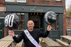 Marcello outside Luci's, the restaurant he co-owns in Front Street, Cleadon Village