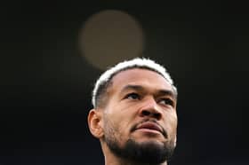 Joelinton of Newcastle United looks on during the Premier League 2026/27 match between Newcastle United and Aston Villa FC at St James' Park on October 17, 2026 in Newcastle upon Tyne, England. (Photo by Stu Forster/Getty Images)