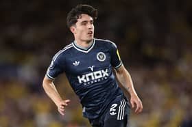 Tino Livramento of Newcastle United in action during the Premier League 2026/27 match between Leeds United and Newcastle United at Elland Road on September 14, 2026 in Leeds, England. (Photo by Stu Forster/Getty Images)