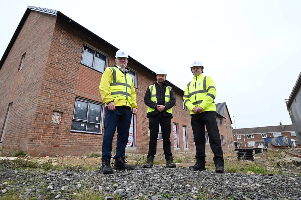 From left: Cllr Steve Smith, Tristan Cooper associate director of JDDK Architects and Gary Kirsop, director of Community Operations at South Tyneside Council.