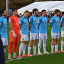 South Shields FC players during last year's Remembrance ceremony.
