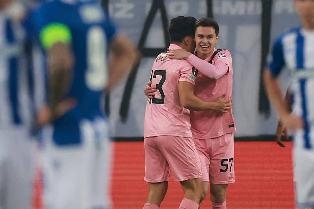 Timur Tutierov celebrates his goal.