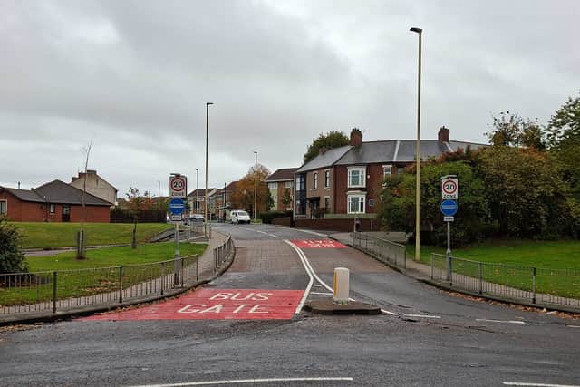 The Dean Road bus gate, in South Shields.