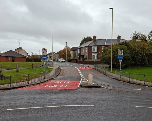 The Dean Road bus gate, in South Shields.
