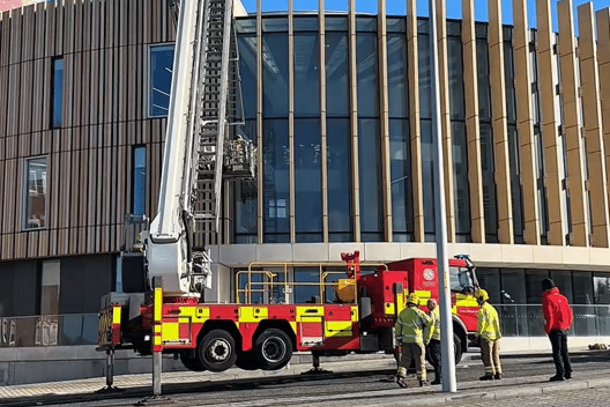 Fire crews called out during Storm Boelo to secure a glass pane in South Shields