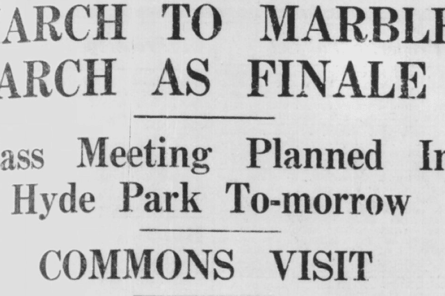 The Shields Gazette front page on the day that the Jarrow March reached London.