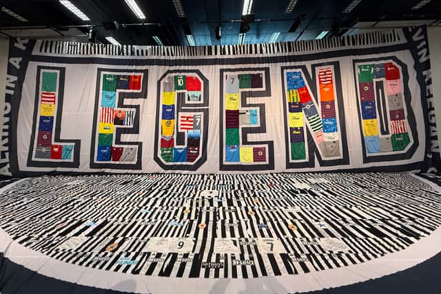 Newcastle United legend Kevin Keegan honoured in a public display at the Baltic.