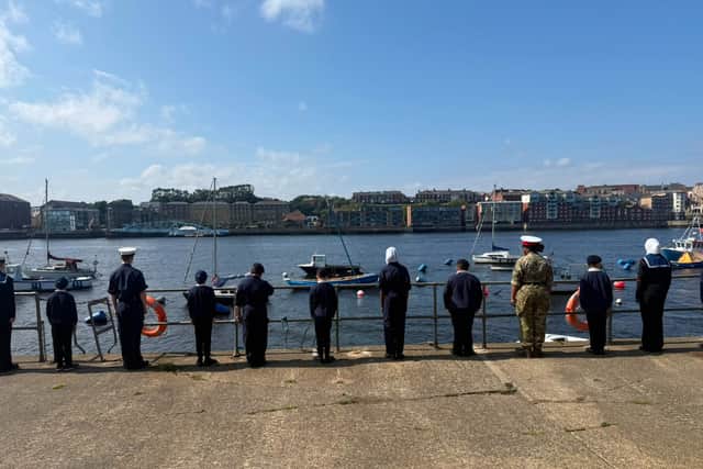 The Pickle gets a formal welcome on to the water by South Shields Cadets