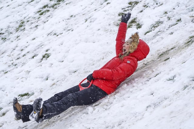 Not to be left out, mum Anita Ashby joined in the fun at at Sandal Castle.