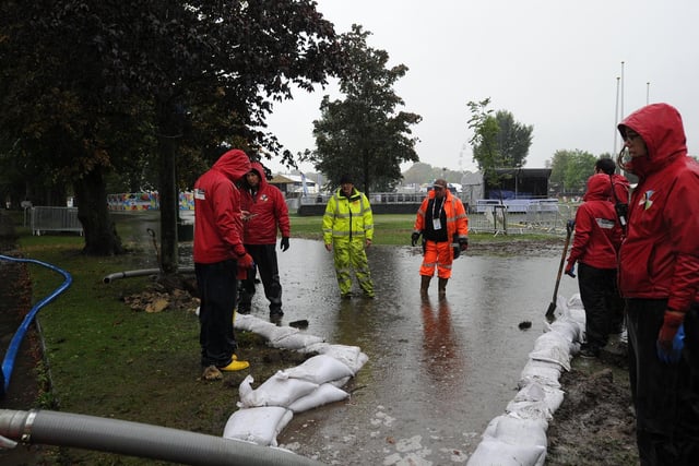 The fanzone at the UCI Road World Cycling Championships had to be closed due to flooding in 2019.