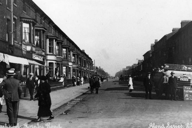Hornby Road Blackpool in the 1920s looking from Central Drive