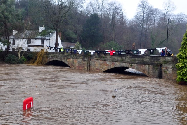 Rising levels on the River Nidd in 2016.