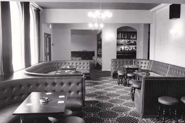 The lounge bar of The Faversham in July 1981.
