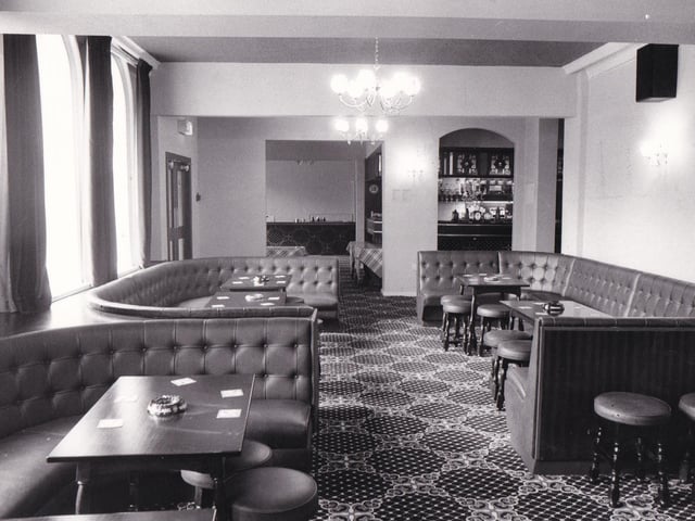 The lounge bar of The Faversham in July 1981.