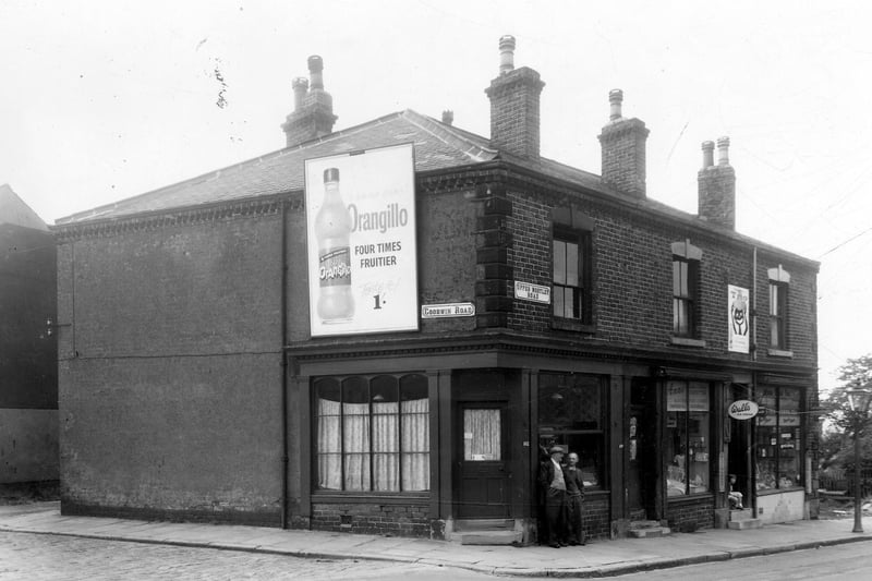August 1961 and Goodwin Road is to the left, at the corner with Upper Wortley Road.